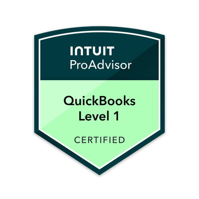 QuickBooks ProAdvisor Level 1 Certified badge